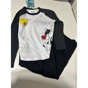 Looney Tunes Girls Long Sleeve Top 7 & Art Class Wide Leg Cargo Pant 6/7 NWT